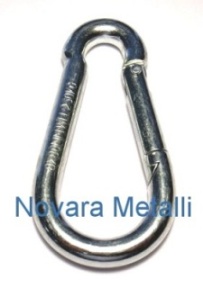 Moschettone In Acciaio Zincato 12x140 Mm – Gancio A Molla Per Corde, Cavi, Portachiavi, Uso Generico