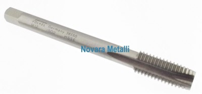 MASCHIO MACCHINA HSS PASSANTE M20 PASSO 2,5 FILETTO FERRO INOX 34MM MASCHIATURA