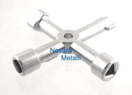 Chiave Universale Lega Zinco Chiave Triangolare 4 Vie - Lega Di Zinco - Per Contatori Gas, Acqua E Quadri Elettrici Chiave Per Contatore Enel - Foto 10